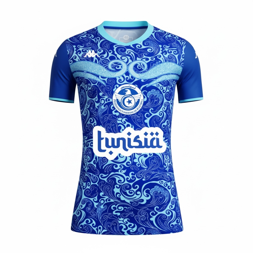 Maillot Tunisie Azul - 2026 Édition limité